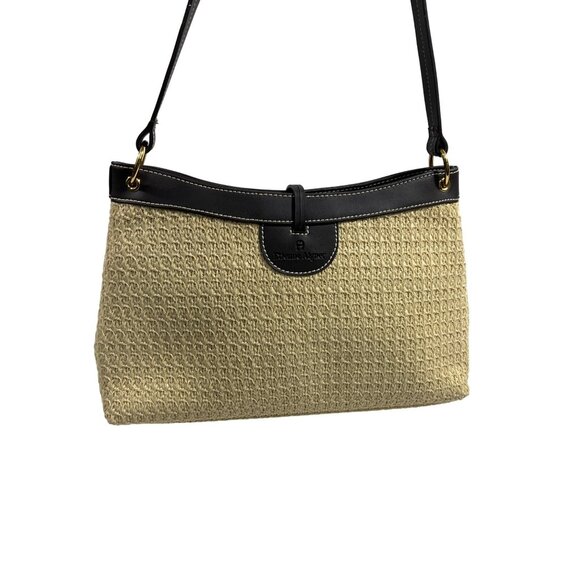 Etienne Aigner Women's Brown And Beige Woven Shoulder Bag and Wallet 2 Piece Set - Picture 2 of 16